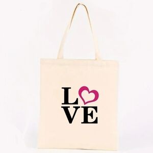 NEW!! LOVE Handmade Canvas Tote bag.